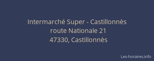 Intermarché Super - Castillonnès