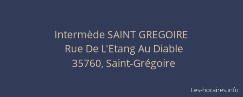 Intermède SAINT GREGOIRE