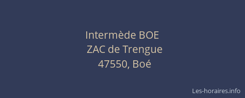 Intermède BOE