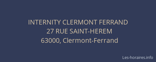 INTERNITY CLERMONT FERRAND