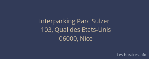 Interparking Parc Sulzer