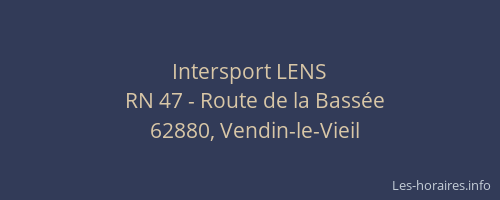 Intersport LENS