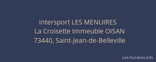 Intersport LES MENUIRES