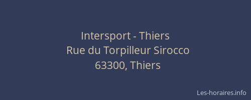 Intersport - Thiers
