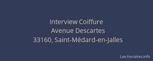 Interview Coiffure