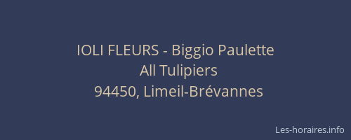 IOLI FLEURS - Biggio Paulette