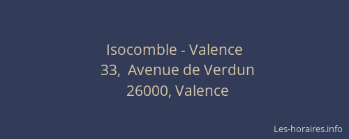 Isocomble - Valence