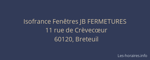Isofrance Fenêtres JB FERMETURES