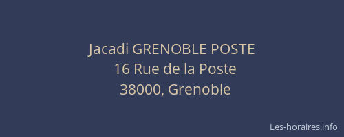 Jacadi GRENOBLE POSTE