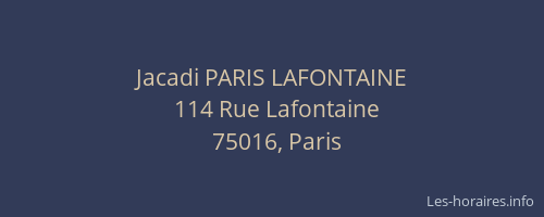 Jacadi PARIS LAFONTAINE