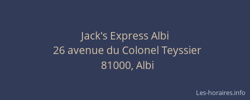 Jack's Express Albi