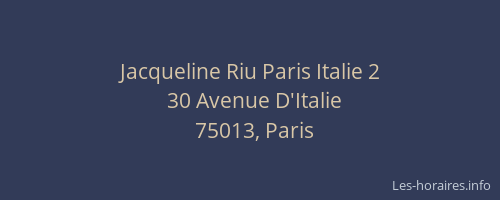 Jacqueline Riu Paris Italie 2