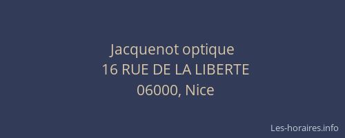 Jacquenot optique