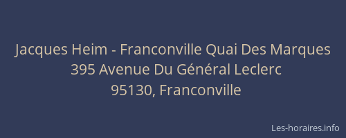 Jacques Heim - Franconville Quai Des Marques