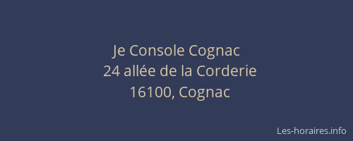 Je Console Cognac