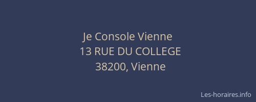 Je Console Vienne