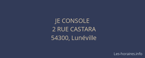 JE CONSOLE