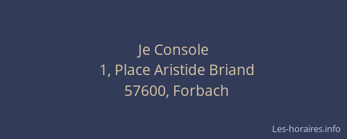 Je Console