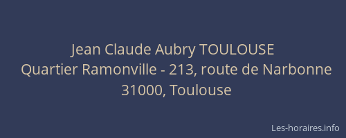 Jean Claude Aubry TOULOUSE