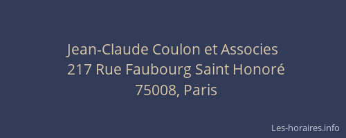 Jean-Claude Coulon et Associes