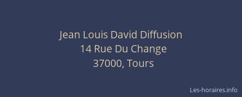 Jean Louis David Diffusion