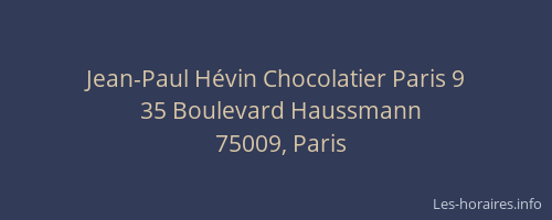 Jean-Paul Hévin Chocolatier Paris 9