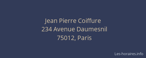 Jean Pierre Coiffure