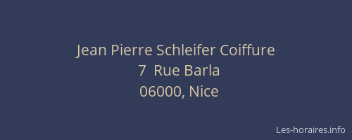 Jean Pierre Schleifer Coiffure