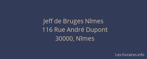 Jeff de Bruges Nîmes