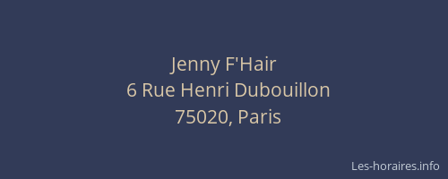 Jenny F'Hair