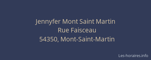 Jennyfer Mont Saint Martin