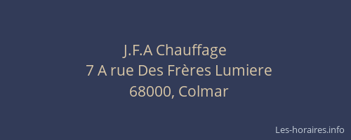 J.F.A Chauffage