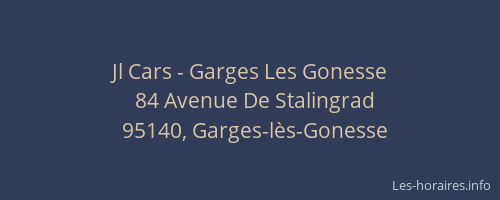 Jl Cars - Garges Les Gonesse