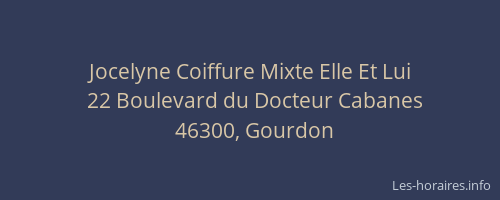 Jocelyne Coiffure Mixte Elle Et Lui
