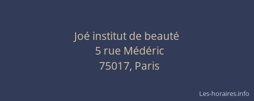 Joé institut de beauté