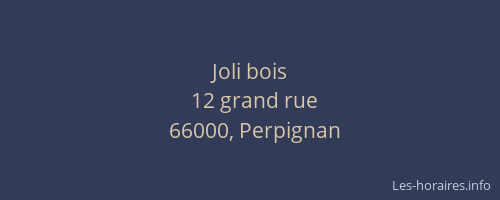 Joli bois