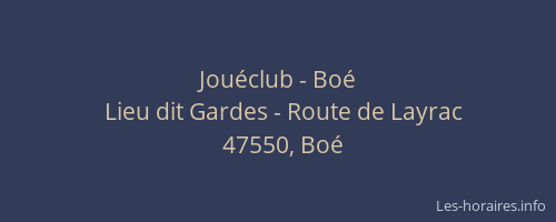 Jouéclub - Boé