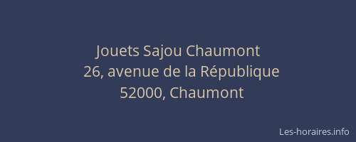 Jouets Sajou Chaumont