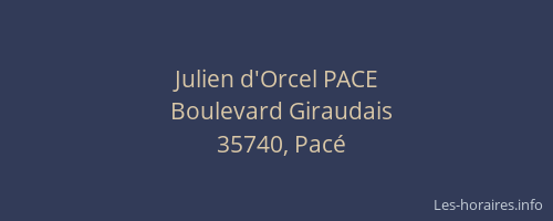 Julien d'Orcel PACE