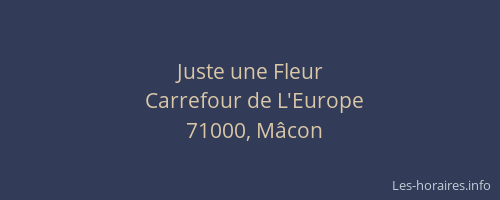 Juste une Fleur