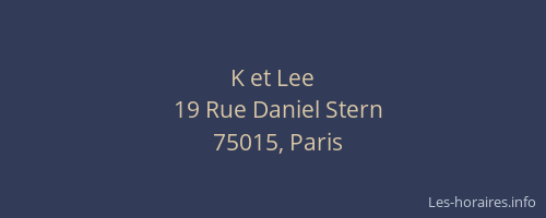 K et Lee