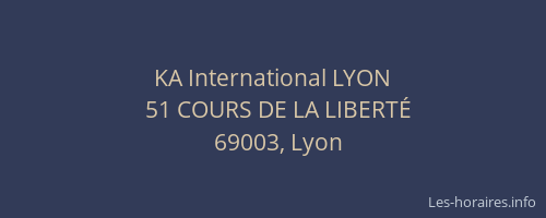 KA International LYON