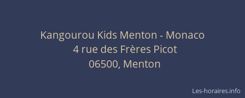 Kangourou Kids Menton - Monaco