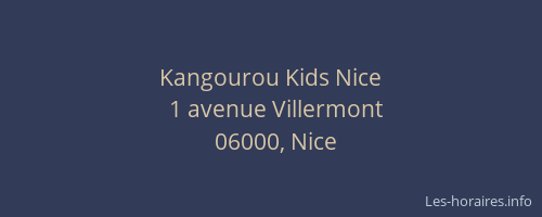 Kangourou Kids Nice