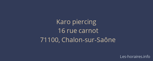 Karo piercing