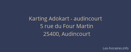 Karting Adokart - audincourt