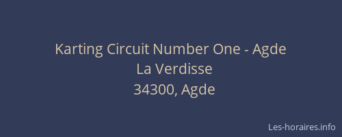 Karting Circuit Number One - Agde