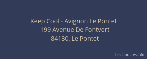 Keep Cool - Avignon Le Pontet