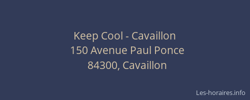 Keep Cool - Cavaillon