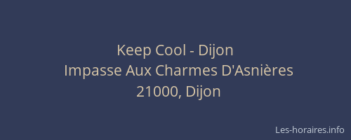Keep Cool - Dijon